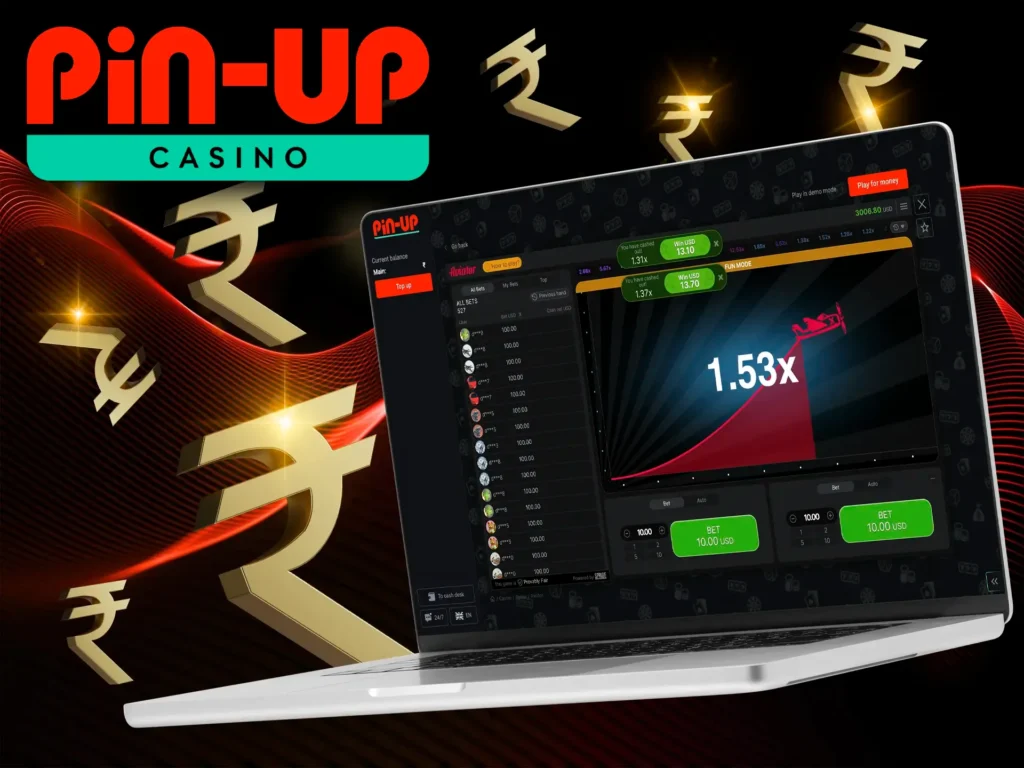 Pin Up Aviator casino gameplay